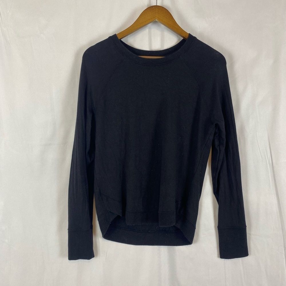 Athleta Black Lightweight Sweater w/ side detail size Small